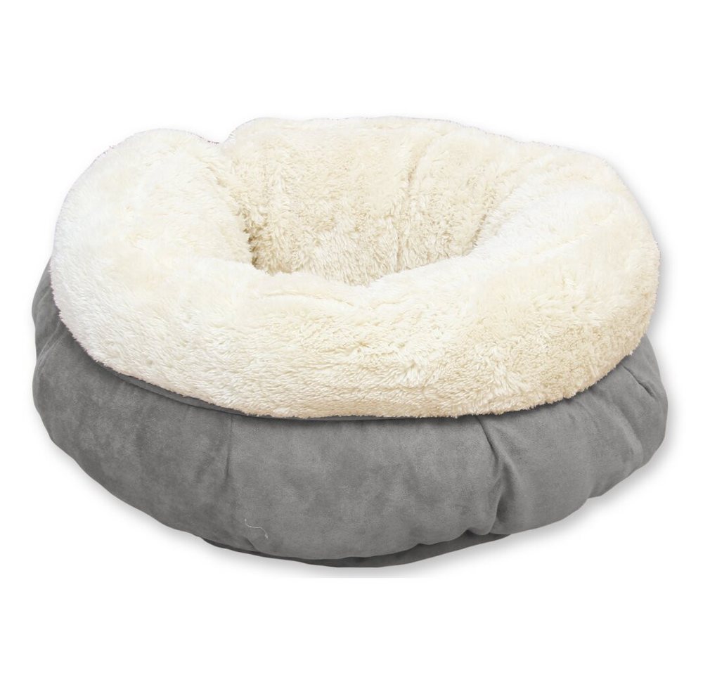 Thumbnail - all for paws Tierbett AFP Lambswool Donut Bed Grau