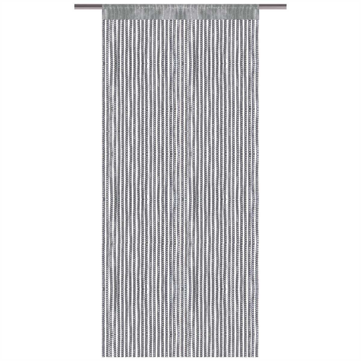 Fadenvorhang, Bestlivings, halbtransparent, Fadengardine Stangendurchzug Türvorhang, bis und 250cm) modern attraktiv Anthrazit 200cm x 300 (90 mit x Stangendurchzug