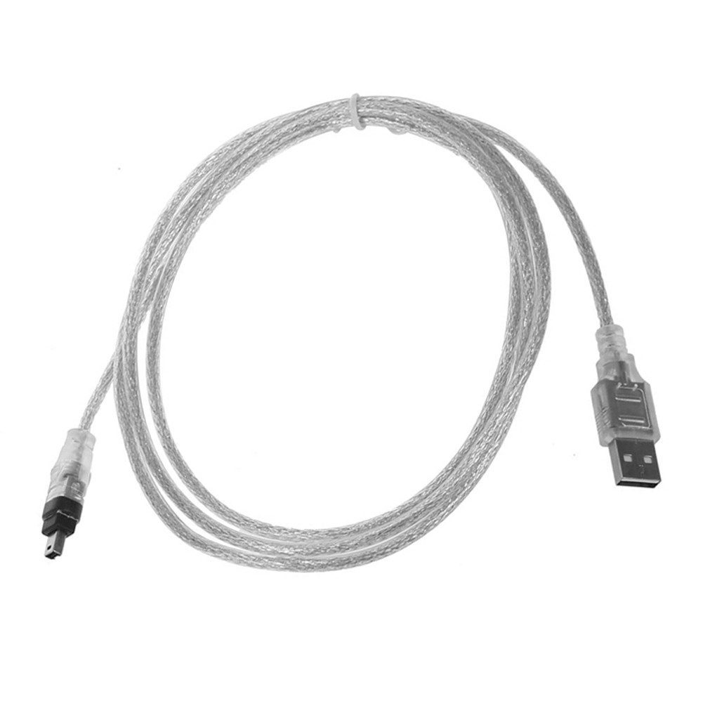 Bolwins P95 1,5m USB 2.0 zu IEEE 1394 4Pol Stecker Firewire Sync Kabel Adapter USB-Kabel, USB 2.0 Typ-A Stecker, IEEE 1394 FireWire Stecker, 4-polig (150 cm), USB-2.0-auf-IEEE-1394-FireWire-Sync-Kabel