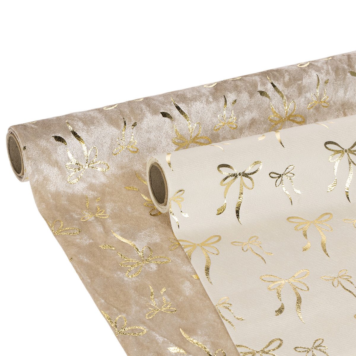 Florists Products Tischläufer Tischdekoration Dekostoff mit filigranen Schleifenmotiven, 2 Stück