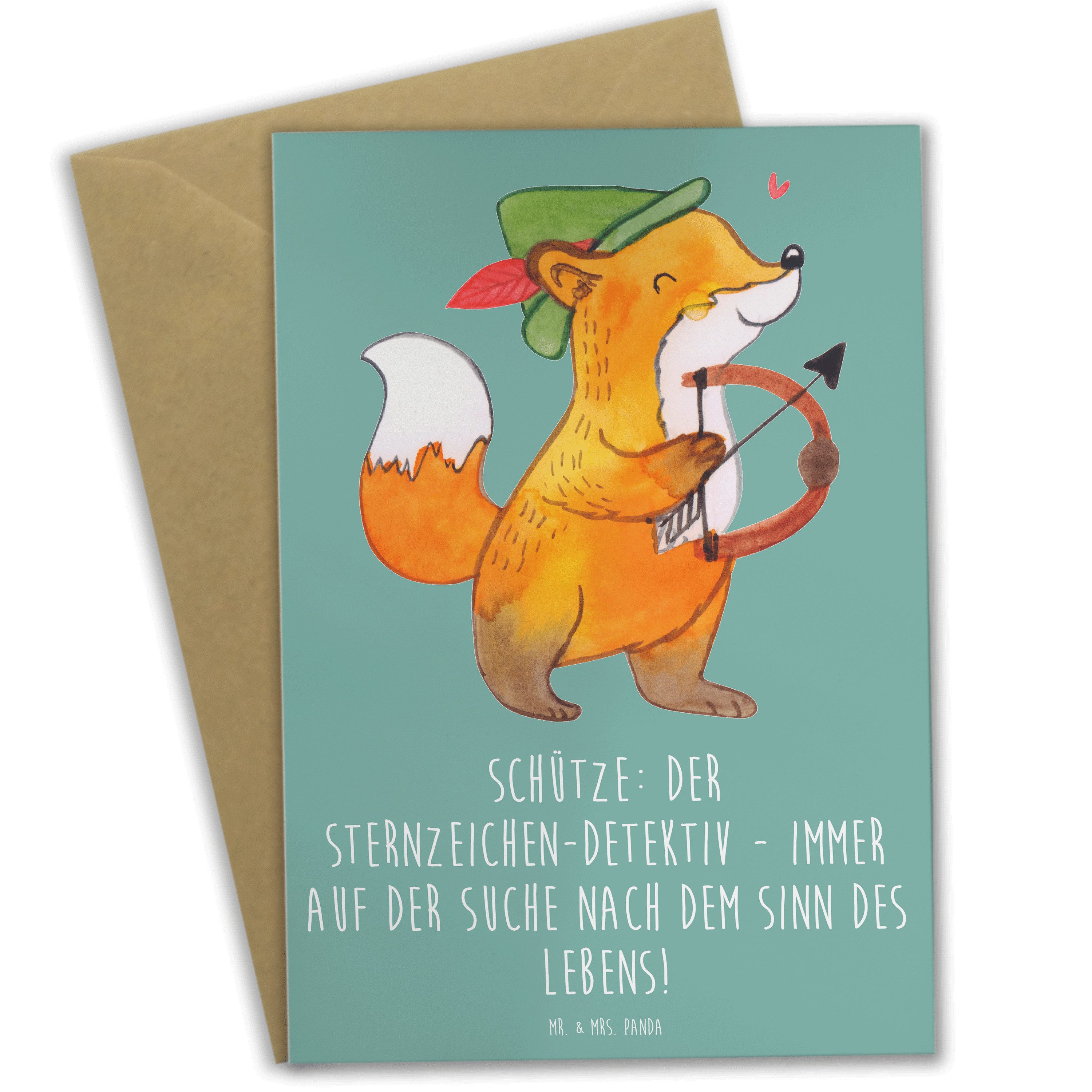 Grußkarte Schützenblick - Meeresbrise - Geschenk, Optimismus, Abenteuerlust, Sc