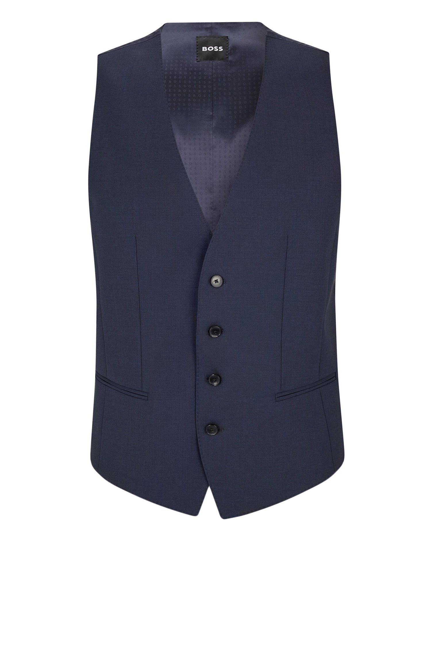 HUGO BOSS Anzugweste H-Huge-Vest (1-tlg) Blau (480)