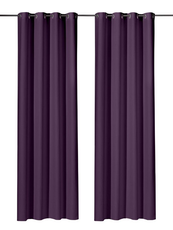 Weckbrodt Vorhang Vito (1 St), Ösen, blickdicht, Satin, Microvelour, blickdicht, Unifarben, Gardine, Store