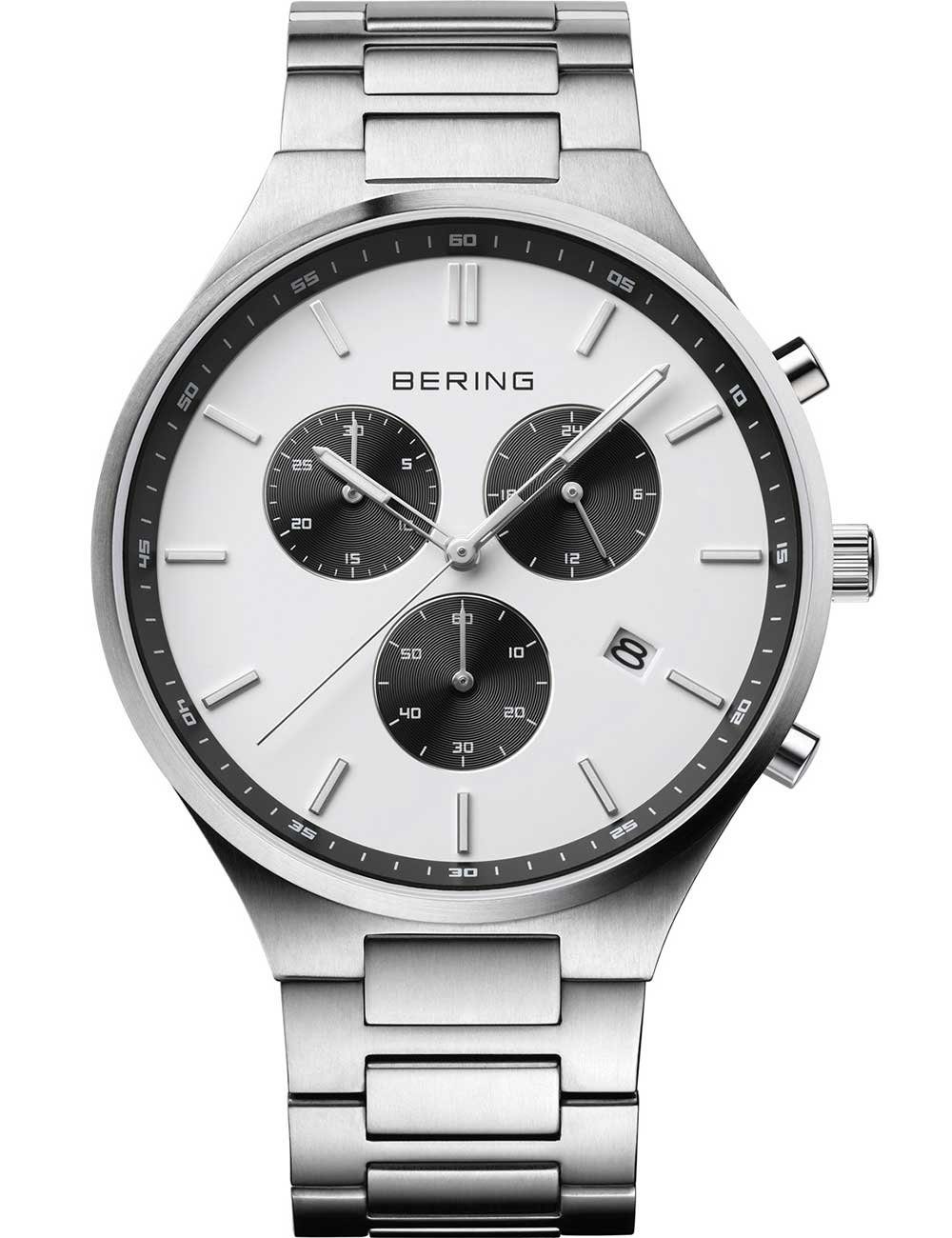 Bering Quarzuhr Bering 11743-704 Classic Titanium Chronograph Herrenuhr 40mm 5ATM Bering 11743-704 Classic Titanium Chronograph Herrenuhr 40mm 5ATM
