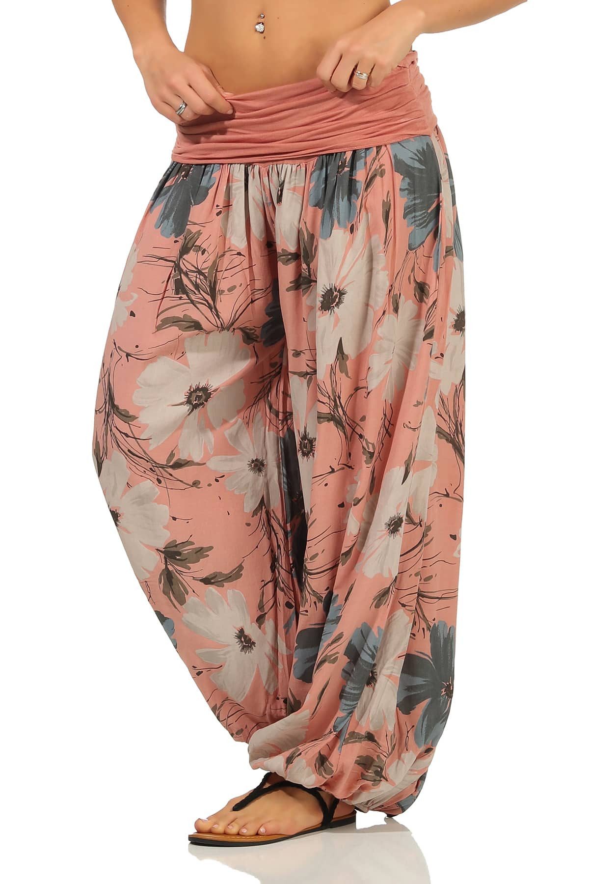 OriginalYou Haremshose Sommerhose luftig & leichte Pumphose für Damen mit elastischem Bund, sommerliches Design