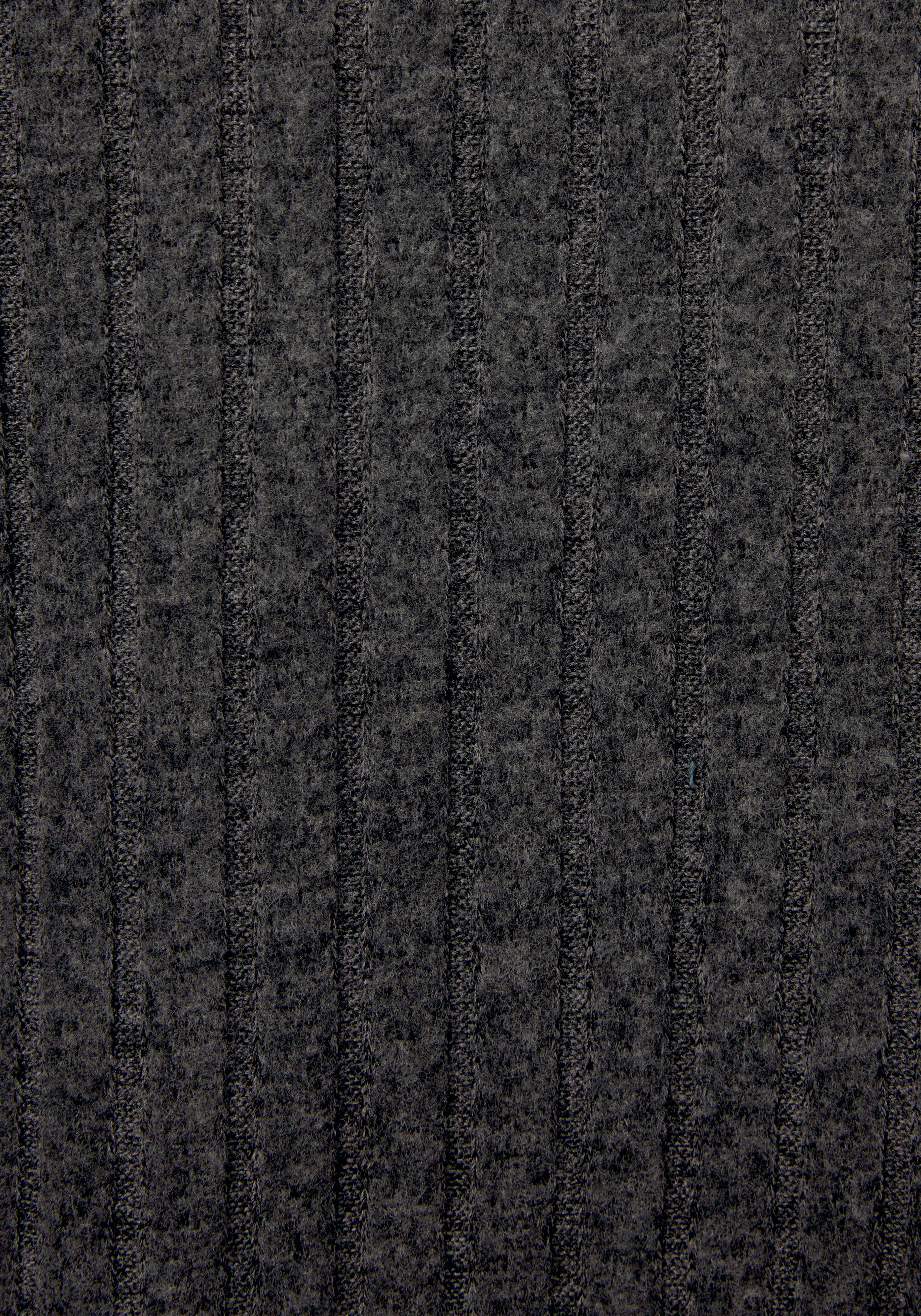 LASCANA Hoodie Strickpullover mit Kapuze und in melierter Optik, Loungewear