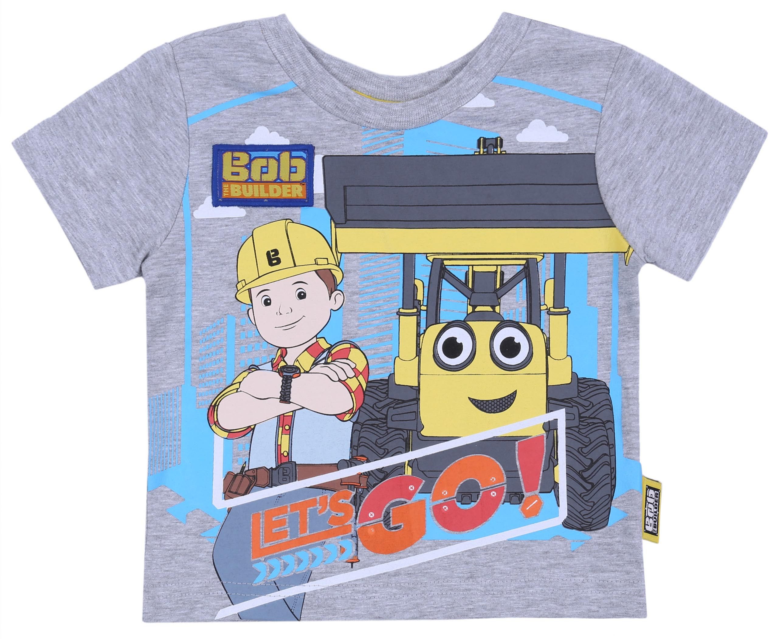 Kurzarmbluse Graues Bob der Baumeister-T-Shirt 12-18 Monate