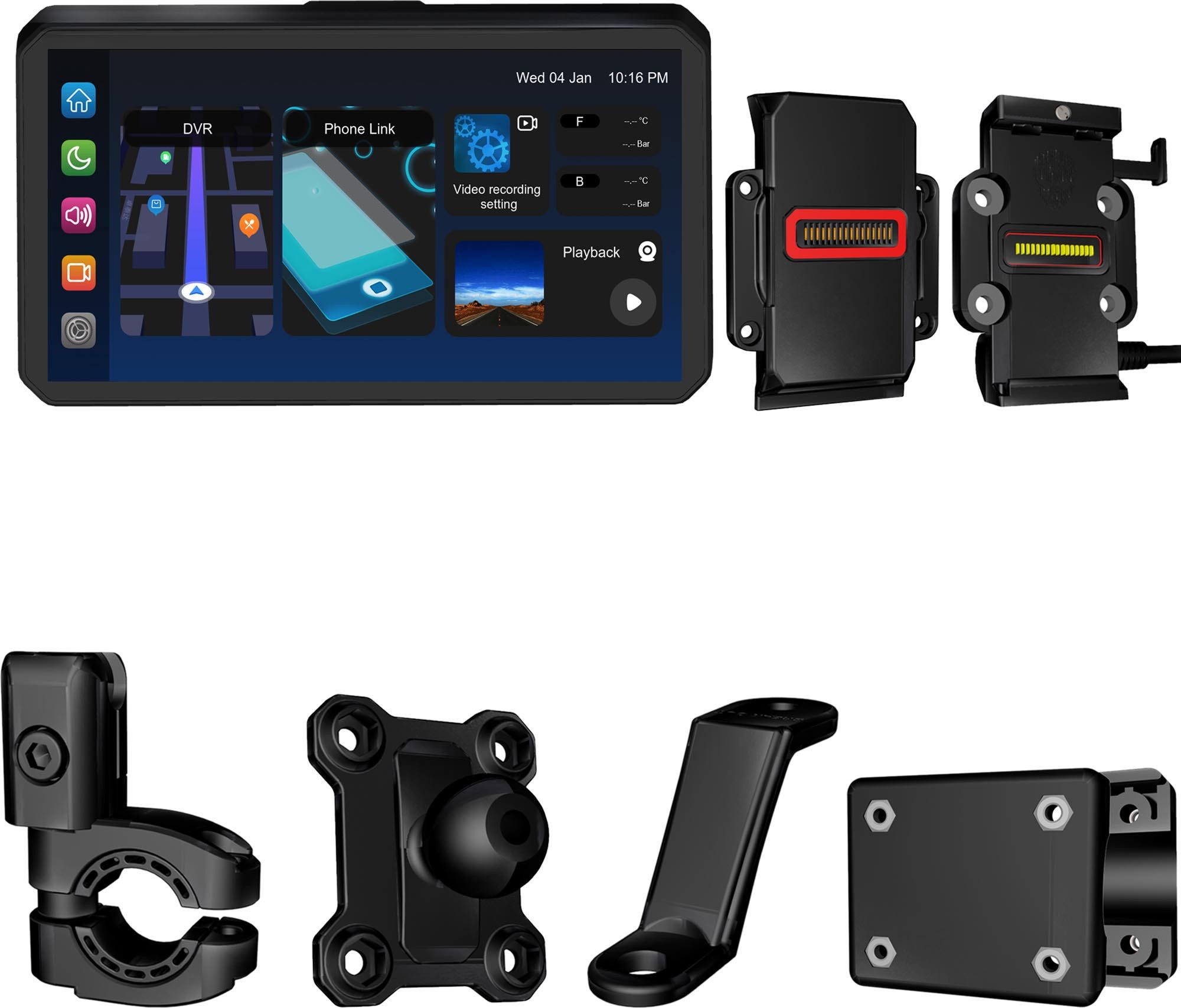 FC-Moto M2-QR Bundle 6.2 Motorrad Multimediasystem Motorrad-Navigationsgerät (robust)