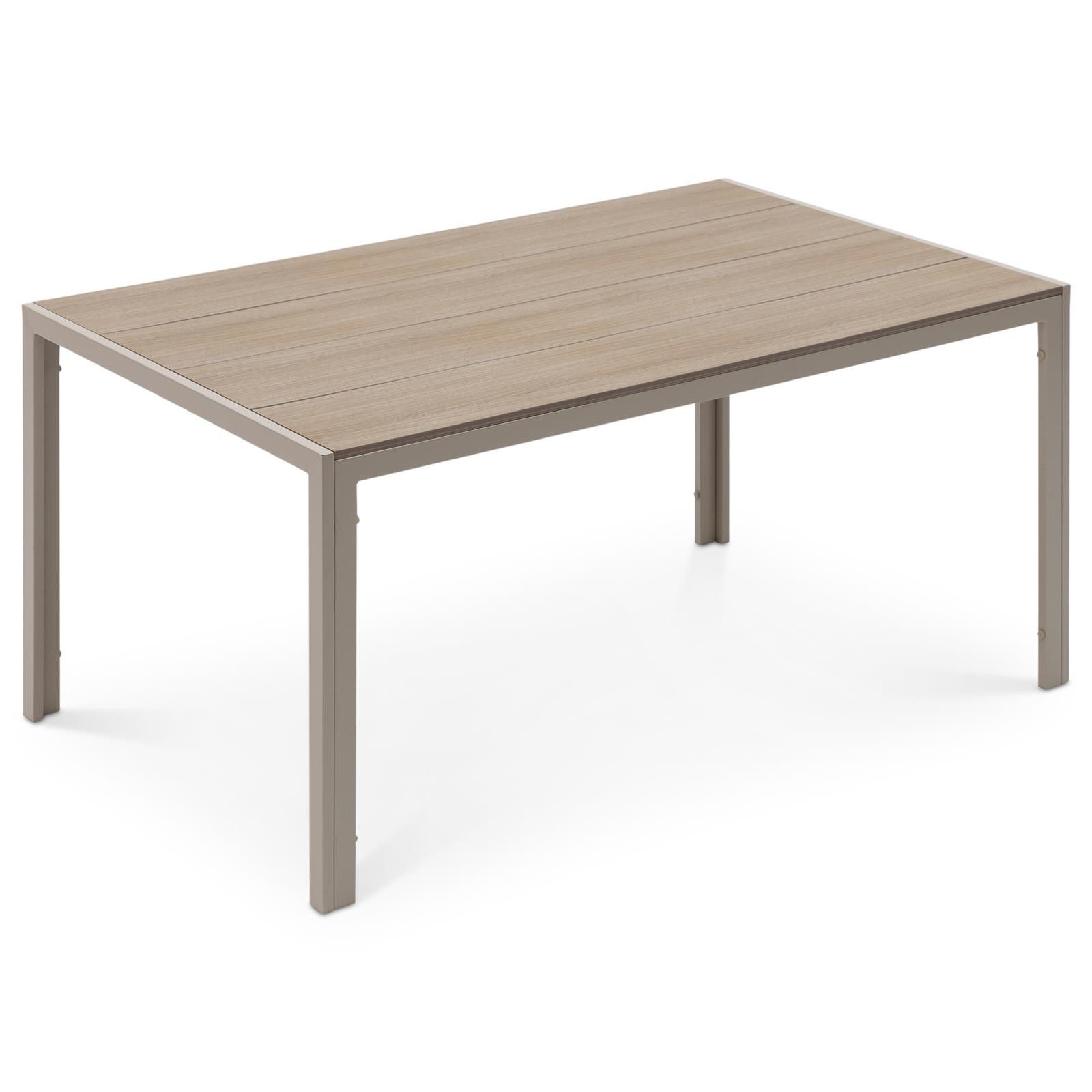 IDIMEX Gartentisch MONDELLO, Terrassentisch wetterfest 150x90 cm Champagner
