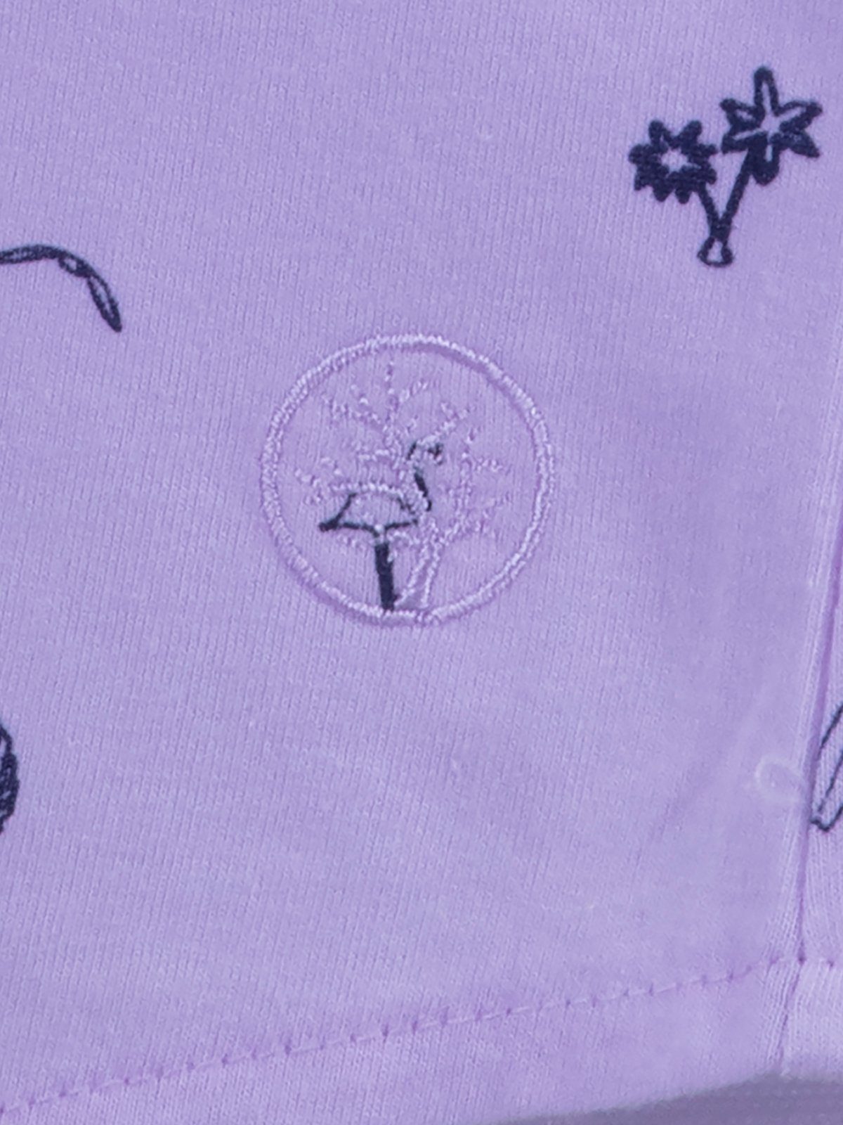 zeitlos Nachthemd Nachthemd Kurzarm - flieder durchgehend Knopfleiste