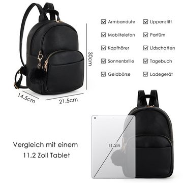 TAN.TOMI Cityrucksack Rucksack Damen Klein, Cityrucksack Damen Schultertasche Casual Daypack, Cityrucksack Wasserdicht Rucksäcke, Für Schule Travel Wandern Arbeit