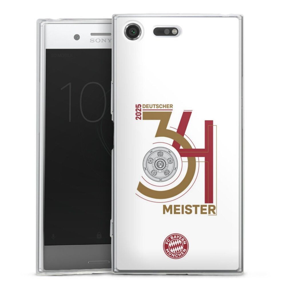 DeinDesign Handyhülle FC Bayern München Meister Offizielles Lizenzprodukt, Sony Xperia XZ Premium Slim Case Silikon Hülle Ultra Dünn Schutzhülle