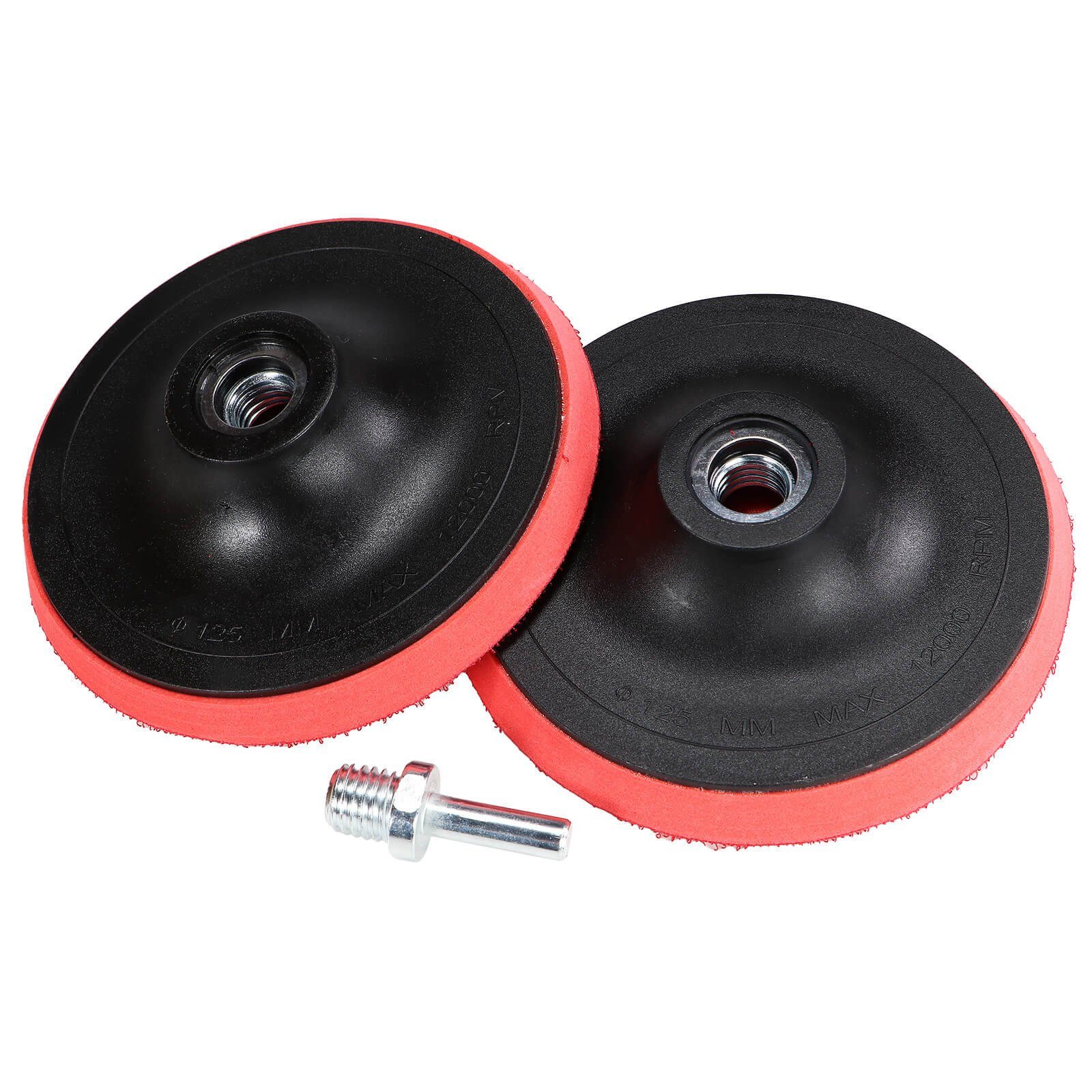 Beast Schleifteller Klett Schleifteller Set 125mm mit Aufnahme Adapter für Bohrmaschine, ø 125 mm