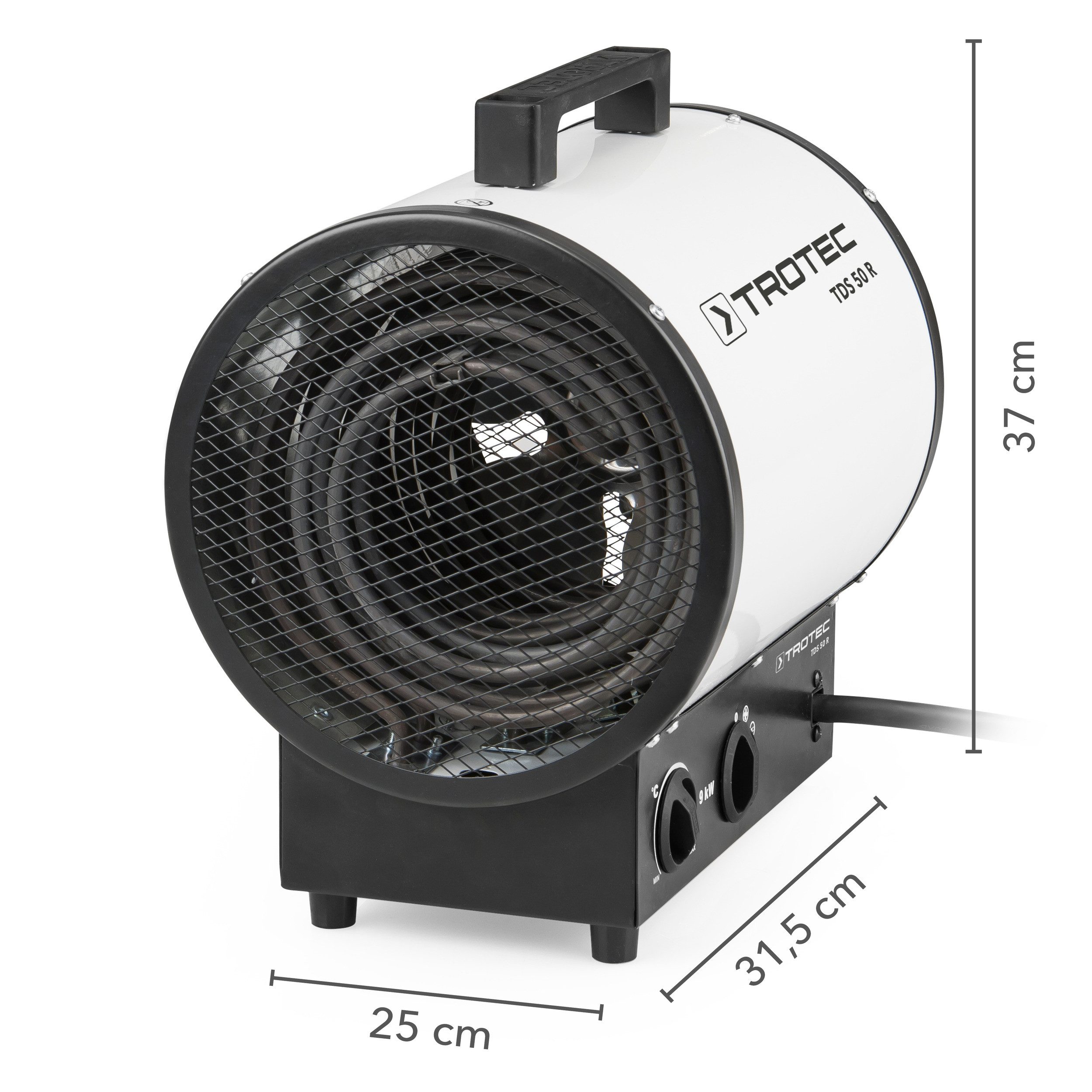 TROTEC Heizlüfter, Heizgerät Bauheizer mit integriertem Thermostat