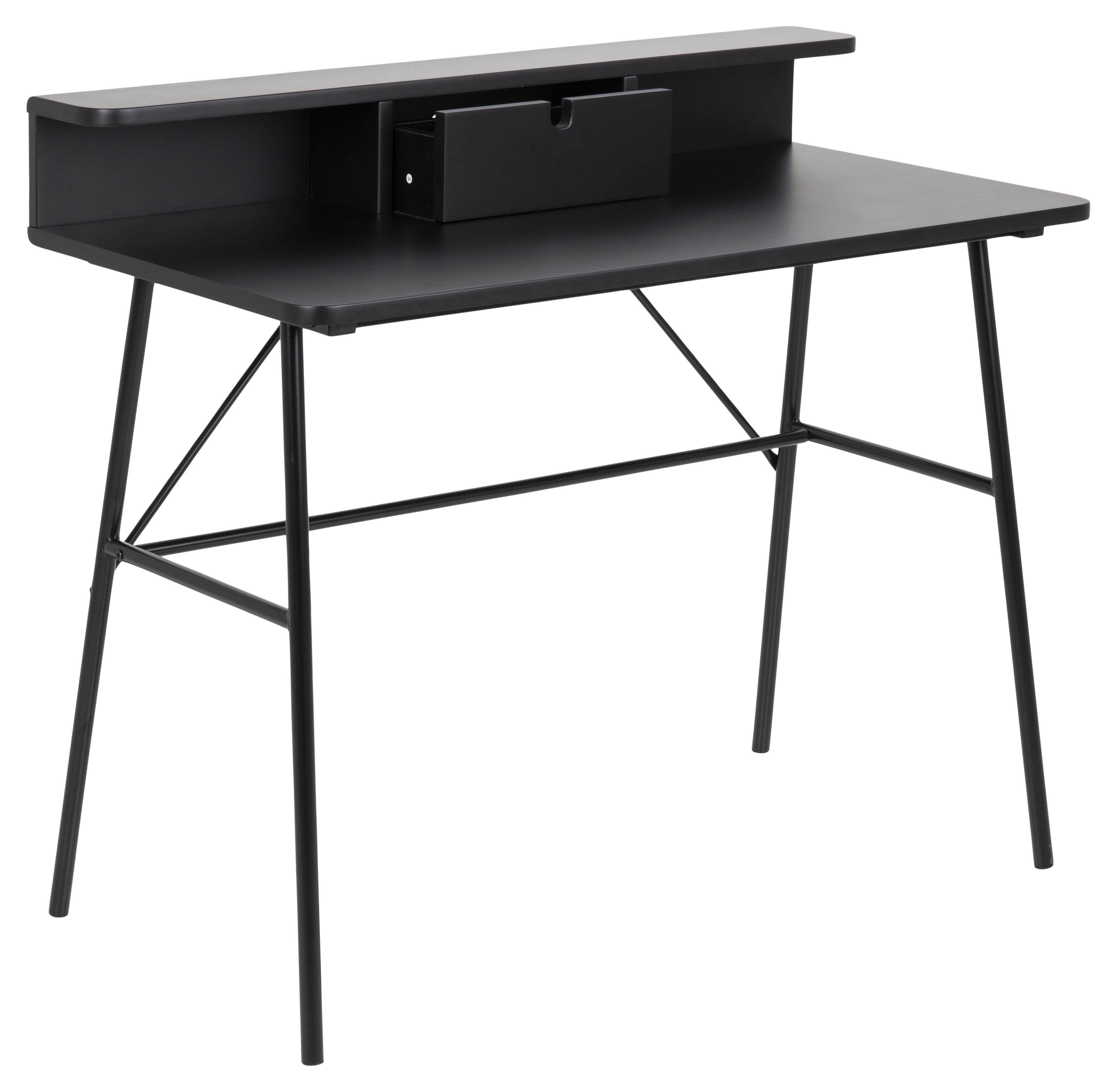 ebuy24 Schreibtisch 1 Schreibtisch schwarz. Pascal mit Schublade