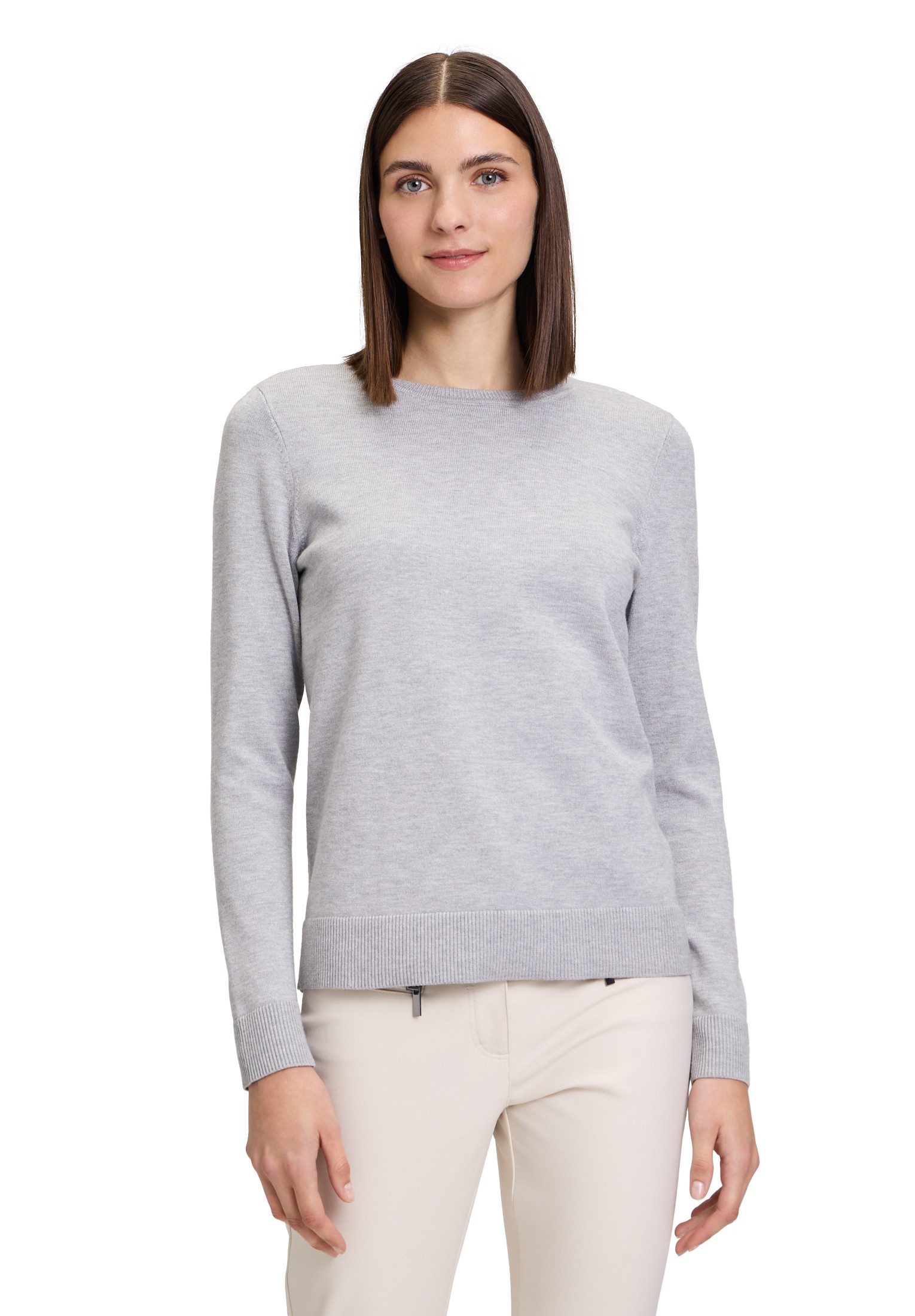 Strickpullover Betty Barclay Basic-Strickpullover mit Rundhalsausschnitt