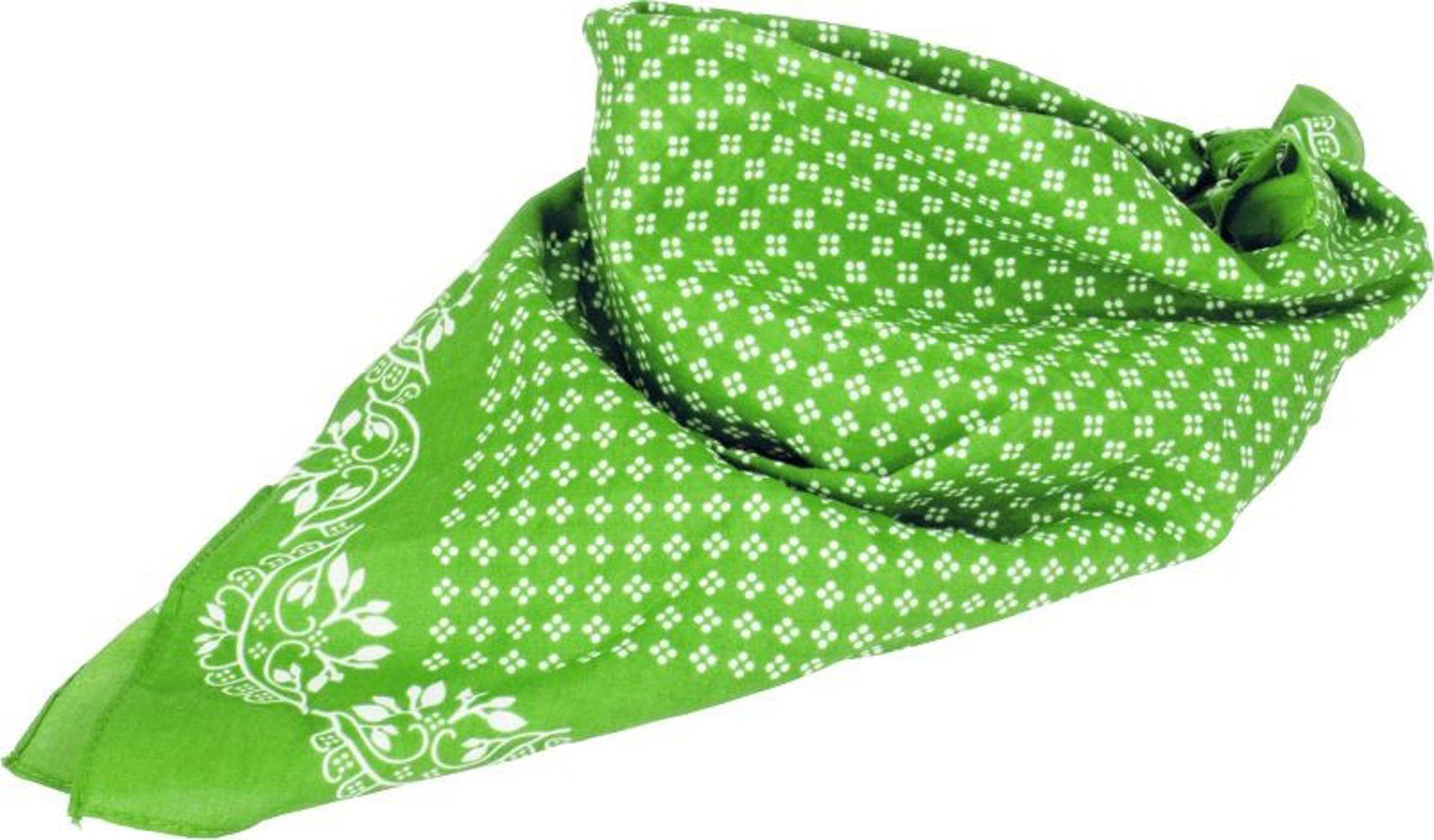 Trachtentuch Design Modetuch Green Lime Goodman Vierecktuch aus Kopftuch, Bandana Baumwolle