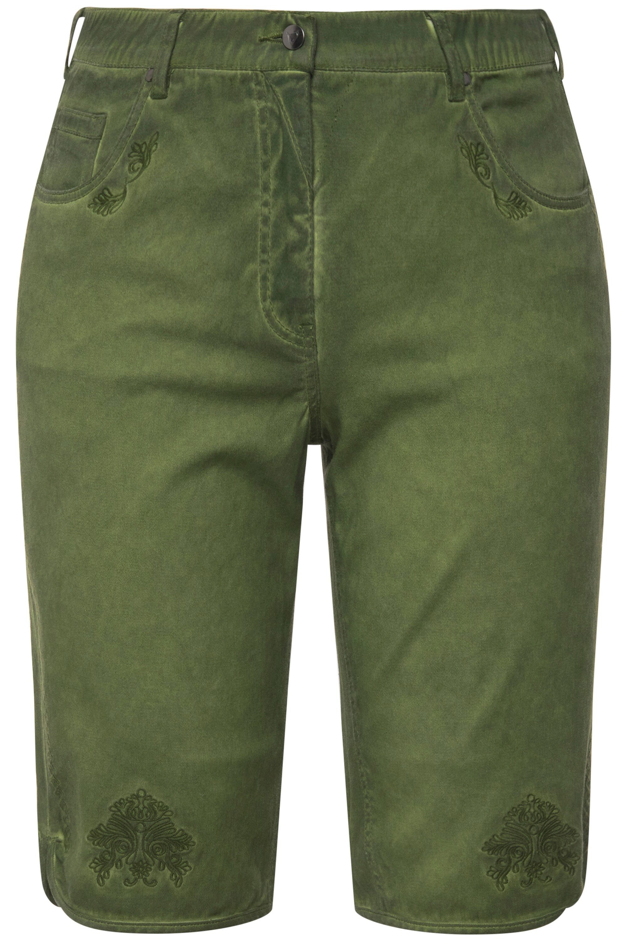 Bermudas Trachten-Jeansbermuda Mandy Used-Look Stickerei