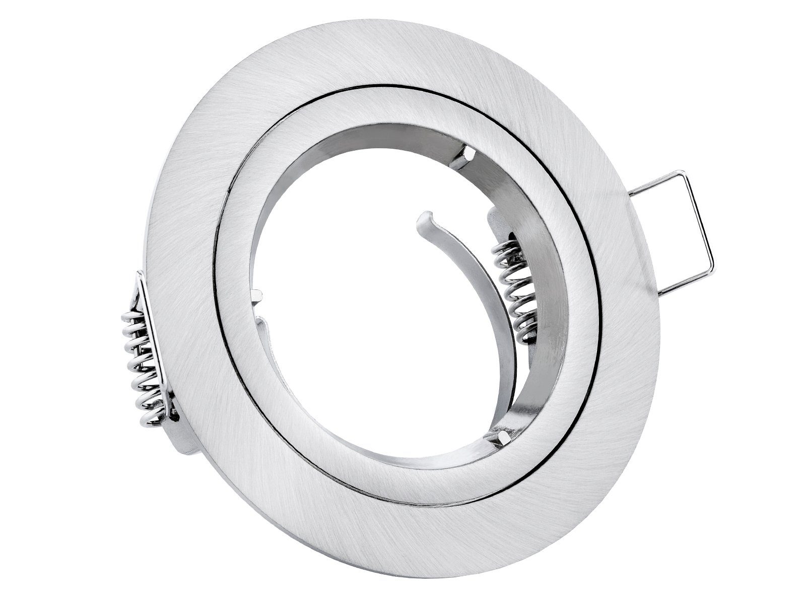 linovum LED Einbaustrahler Einbaustrahler Rahmen Edelstahl Optik rund starr, Leuchtmittel nicht inklusive, Leuchtmittel nicht inklusive