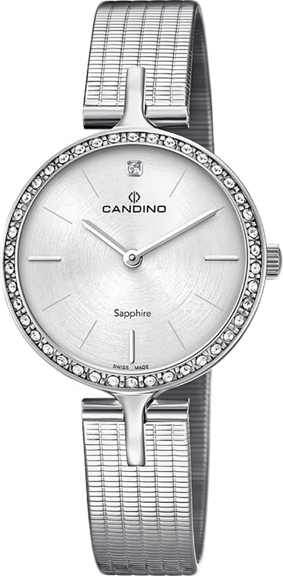Candino Quarzuhr Candino Damen Uhr Analog C4646/1, Damen Armbanduhr rund, Edelstahlarmband silber, Fashion