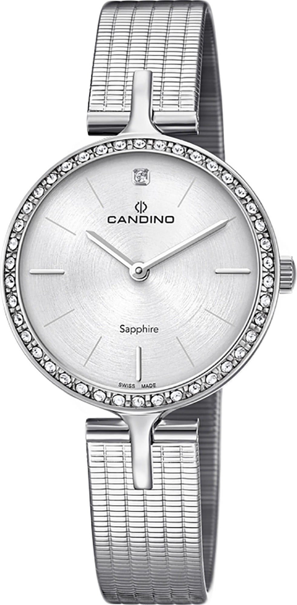 Candino Quarzuhr Candino Analog silber, rund, C4646/1, Uhr Fashion Damen Damen Armbanduhr Edelstahlarmband