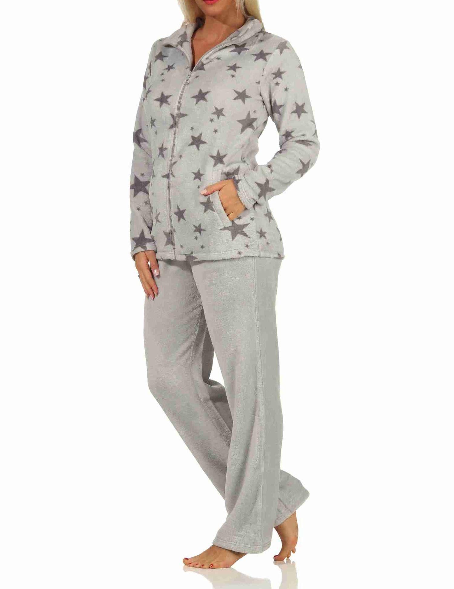 Normann Relaxanzug Damen Coralfleece Hausanzug Homewear mit Sternen als Motiv – Bild 2 von 3