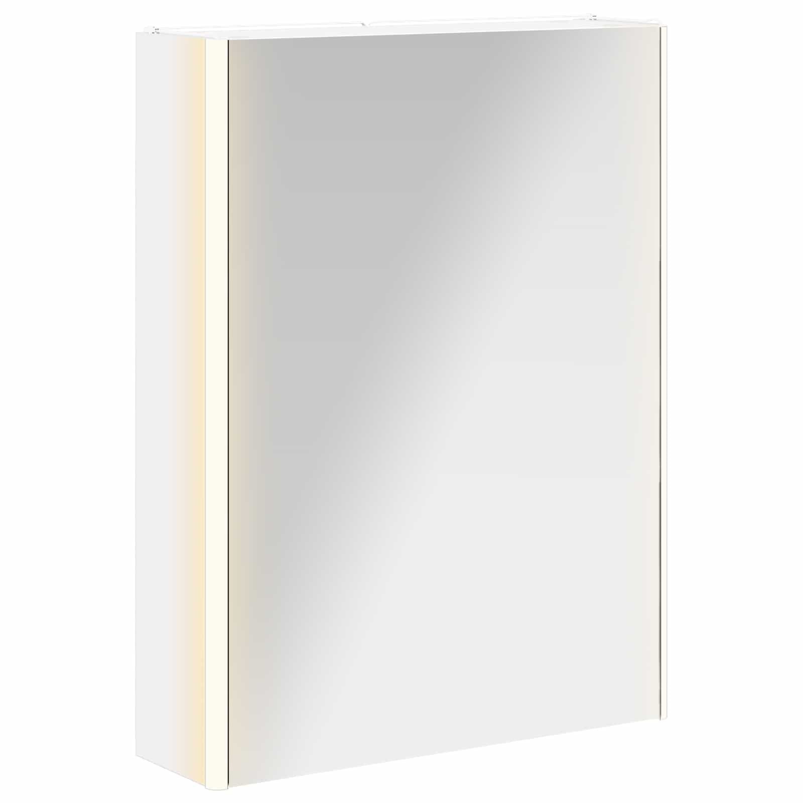 vidaXL Badezimmerspiegelschrank Badezimmerspiegelschrank Weiß 53,5 x 15,5 x 70 cm Holzwerkstoff (1-St)