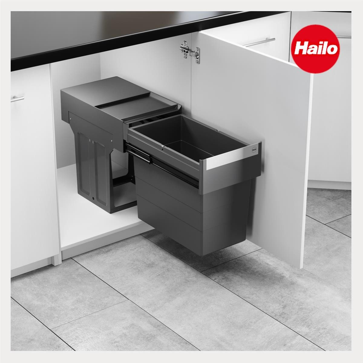 Hailo Einbaumülleimer Hailo Abfallsammler 3666911 Einbau SingleBox 28 Liter – Bild 2 von 5