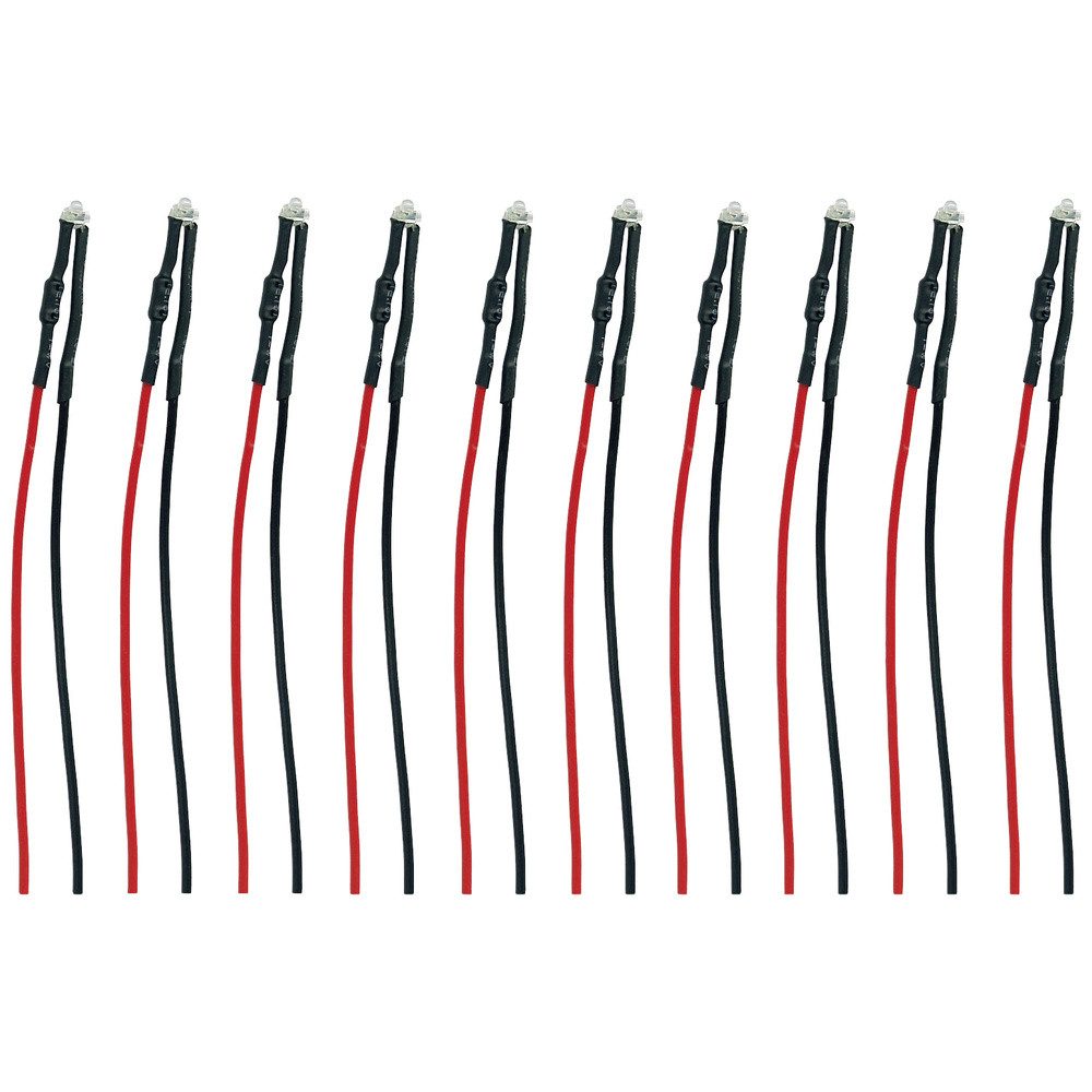 Modelleisenbahn-Signal TAMS Elektronik 81-30254-10-C LED mit Anschlussdrähten Gelb, Transl