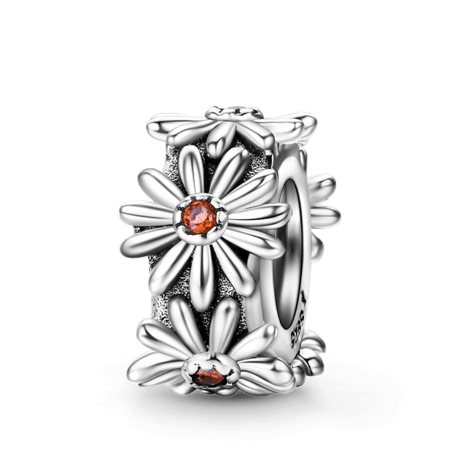 Gnoce Bead Gnoce Charm Stopper Gänseblümchen FVC208 Silber