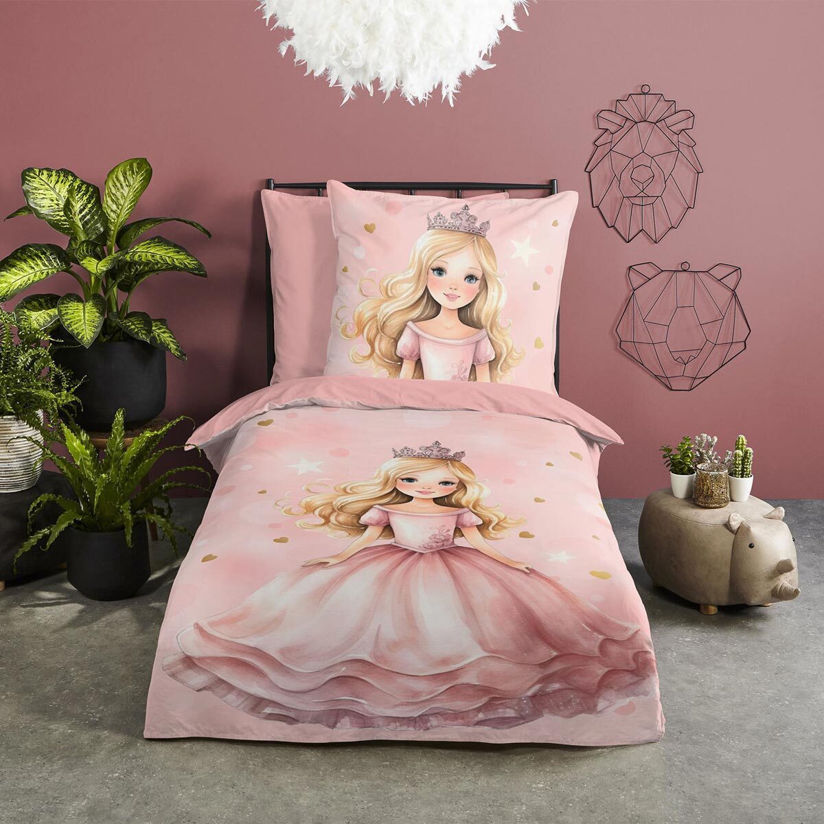 TRAUMSCHLAF Bettwäsche Amelie, Renforce, 2 teilig, royales Design aus 100% Baumwolle