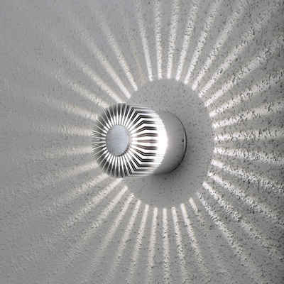 KONSTSMIDE Spiegelleuchte LED Wandleuchte Monza aus Aluminium in silbergrau 3W 160lm, keine Angabe, Leuchtmittel enthalten: Ja, fest verbaut, LED, warmweiss, Badezimmerlampen, Badleuchte, Lampen für das Badezimmer