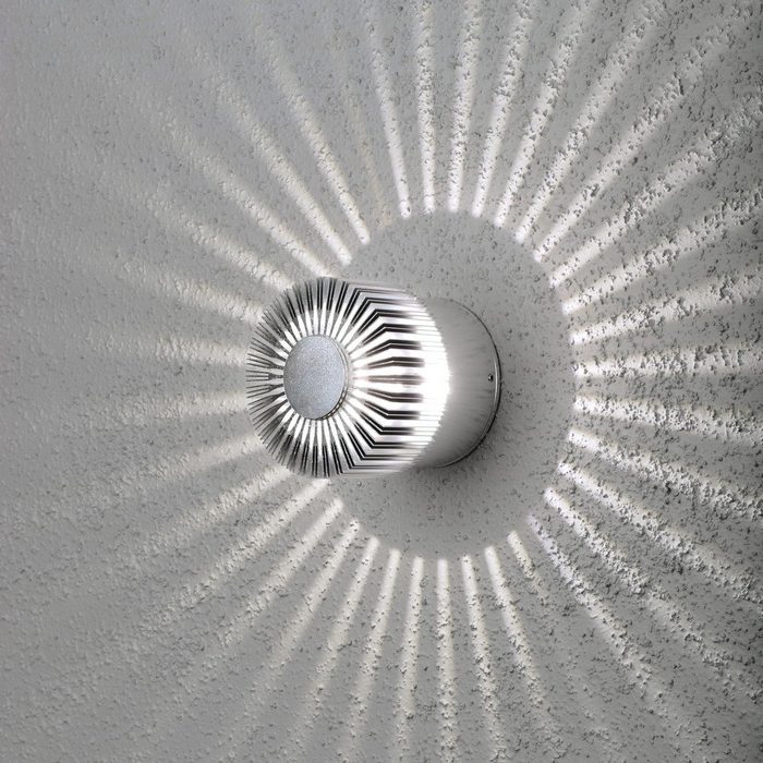 KONSTSMIDE Spiegelleuchte LED Wandleuchte Monza aus Aluminium in silbergrau 3W 160lm keine Angabe Leuchtmittel enthalten: Ja fest verbaut LED warmweiss Badezimmerlampen Badleuchte Lampen für das Badezimmer