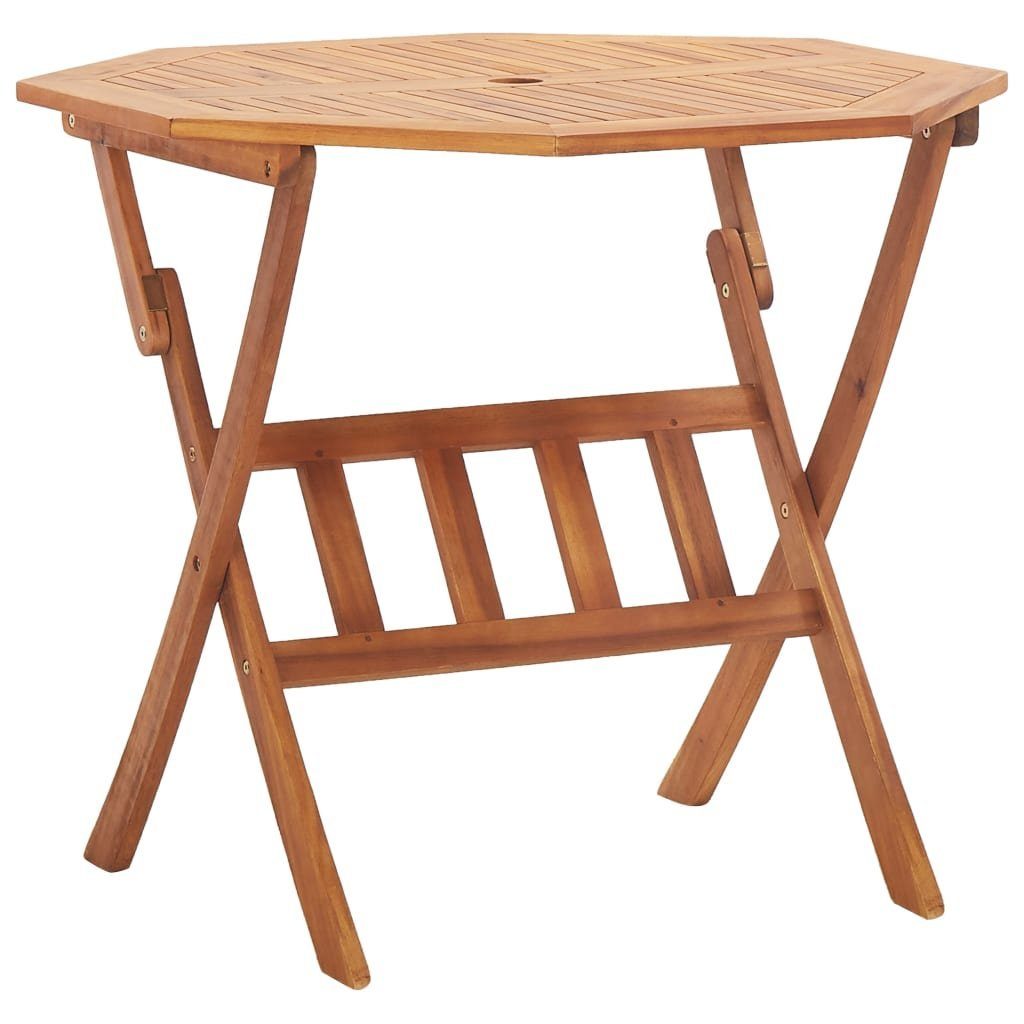 vidaXL Gartentisch Gartentisch Klappbar 90x75 cm Massivholz (1-St)