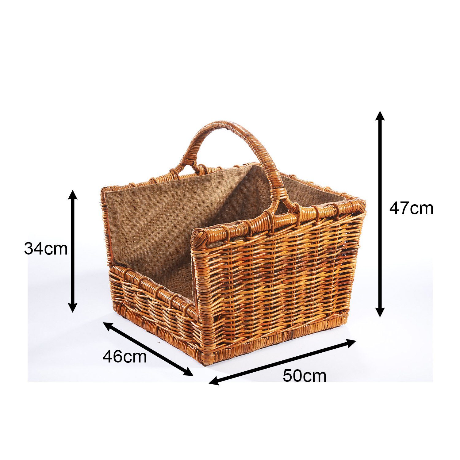 Kobolo Kaminholzkorb Holztrage Rattan lacak mit günstig online kaufen