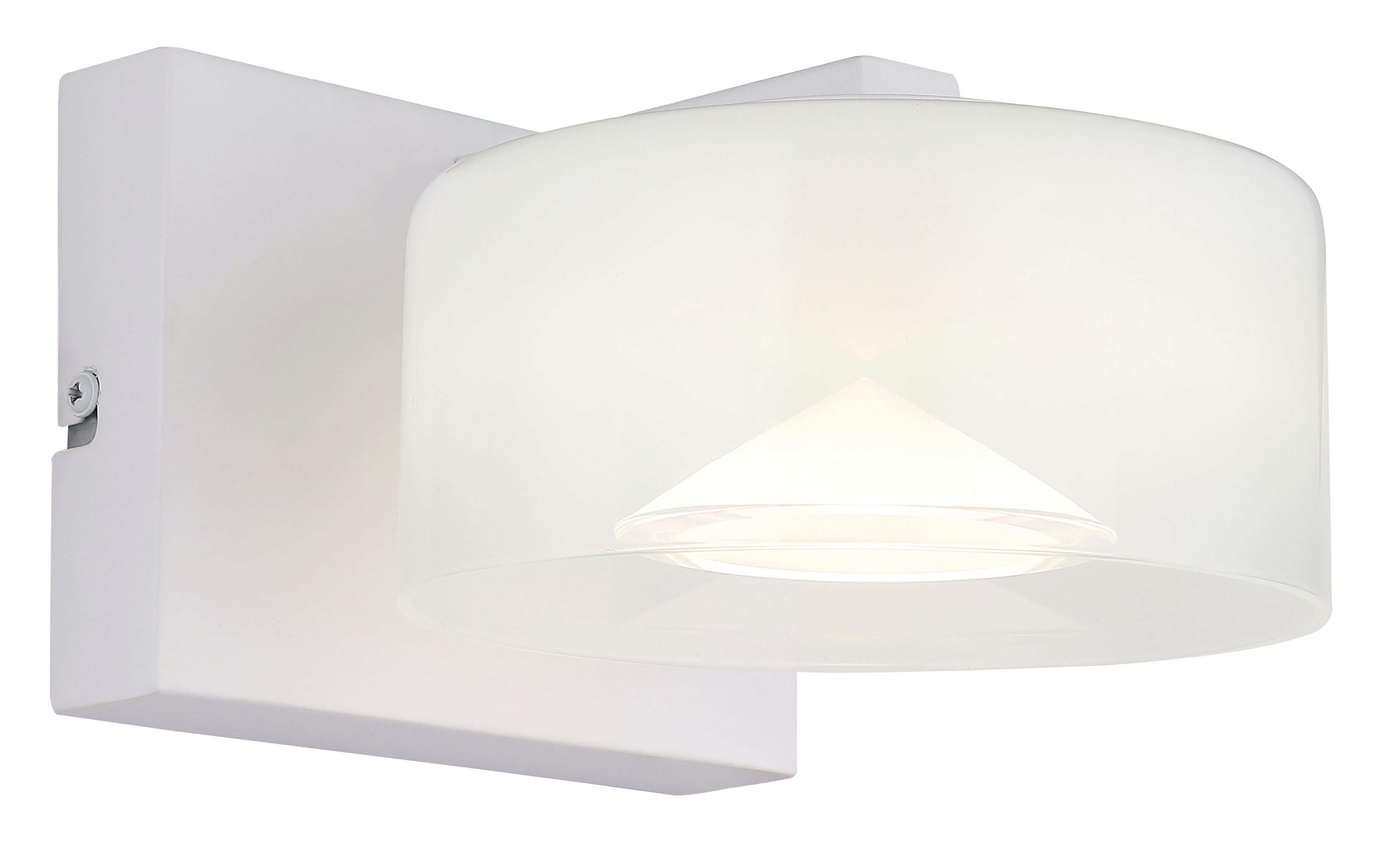 GLOBO LIGHTING LED Wandleuchte BELINDA, LED fest integriert, Tageslichtweiß, Wandlampe/Glas/4000K/Flur