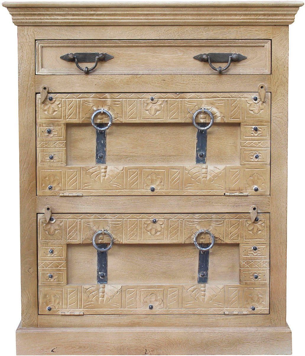 SIT Schuhschrank Daipur geschnitzte Verzierungen