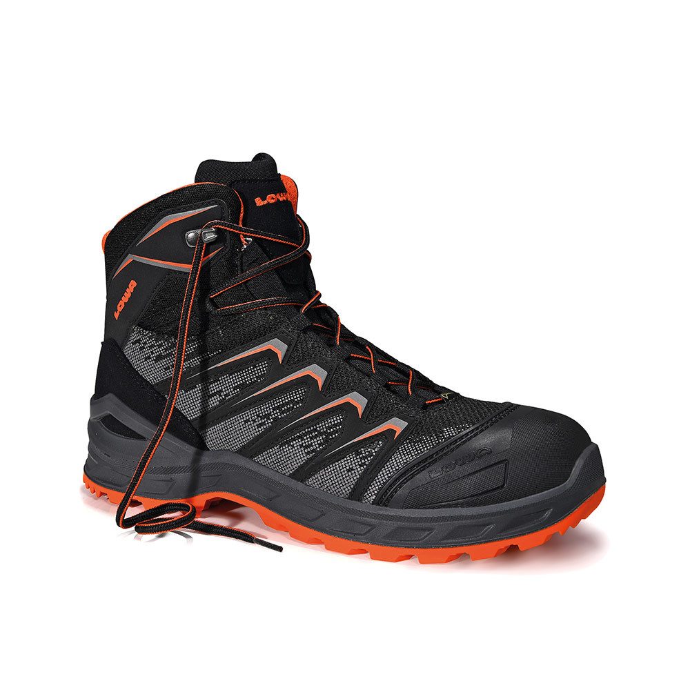 ELTEN LOWA Sicherheitsstiefel LARROX Work GTX black Mid S3 CI 5460 Arbeitsschuh GORE-TEX (wasserdicht),Überkappe