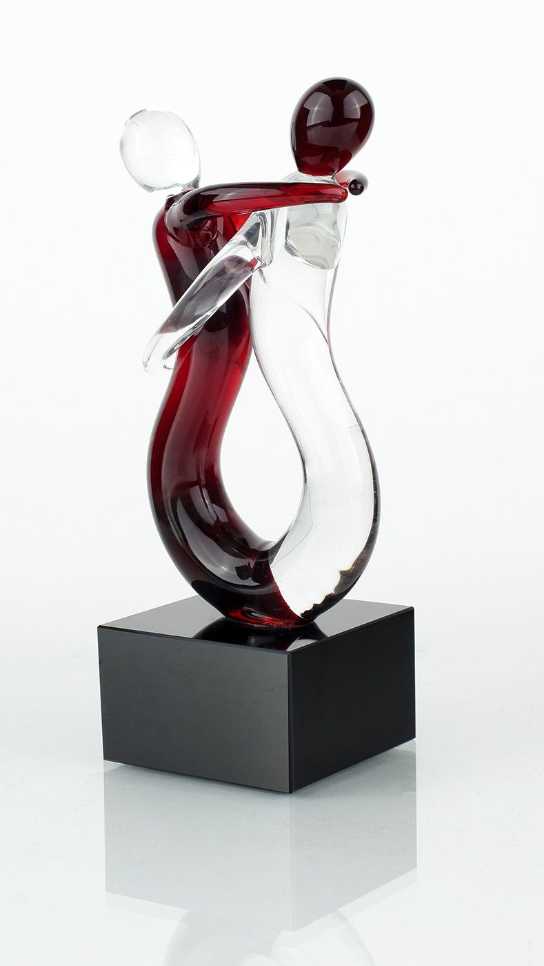 Levandeo® Skulptur, Variante Skulptur aus und - 2 Mann Glas Glasskupltur Designer Frau Design