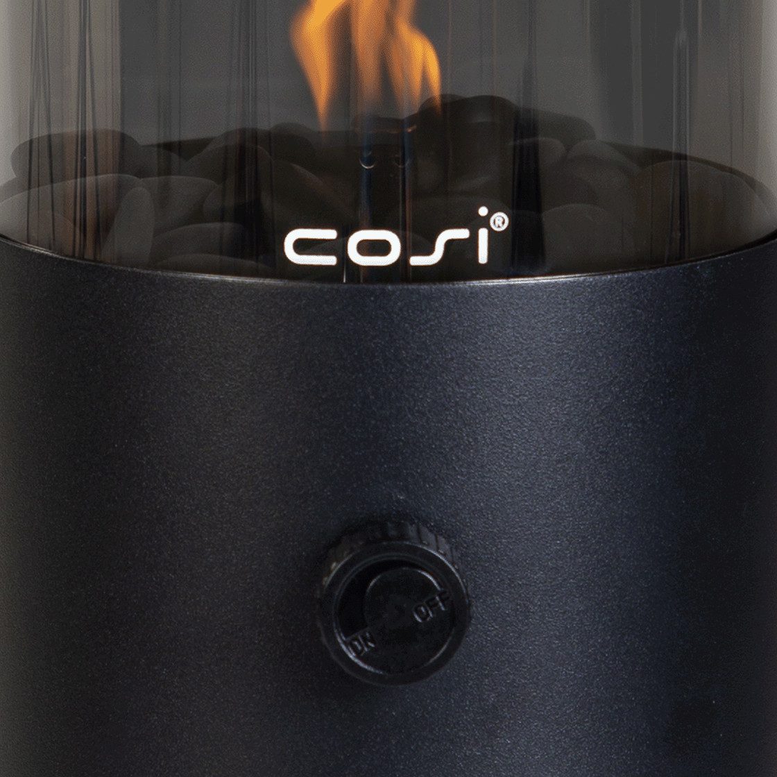 COSI Tischfeuer Cosifire Tischfeuer COSISCOOP Original black smoked, Ø 16x30cm