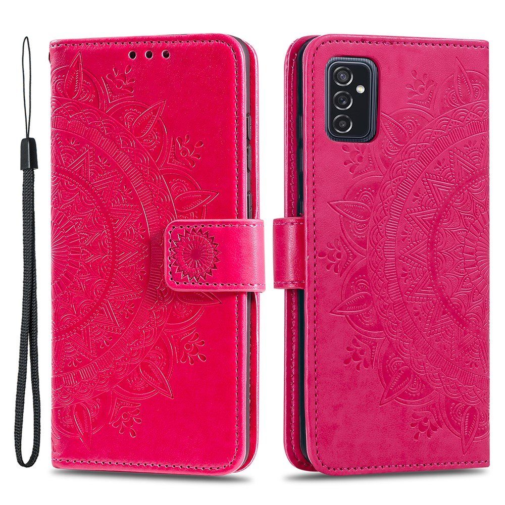 CoverKingz Handyhülle Hülle für Samsung Galaxy M52 5G Handyhülle Flip Case Cover Etui 16,95 cm (6,7 Zoll), Klapphülle Schutzhülle mit Kartenfach Schutztasche Motiv Mandala