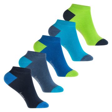 Footstar Kurzsocken Kinder Sneaker Socken (10 Paar) Ferse/Spitze farbig