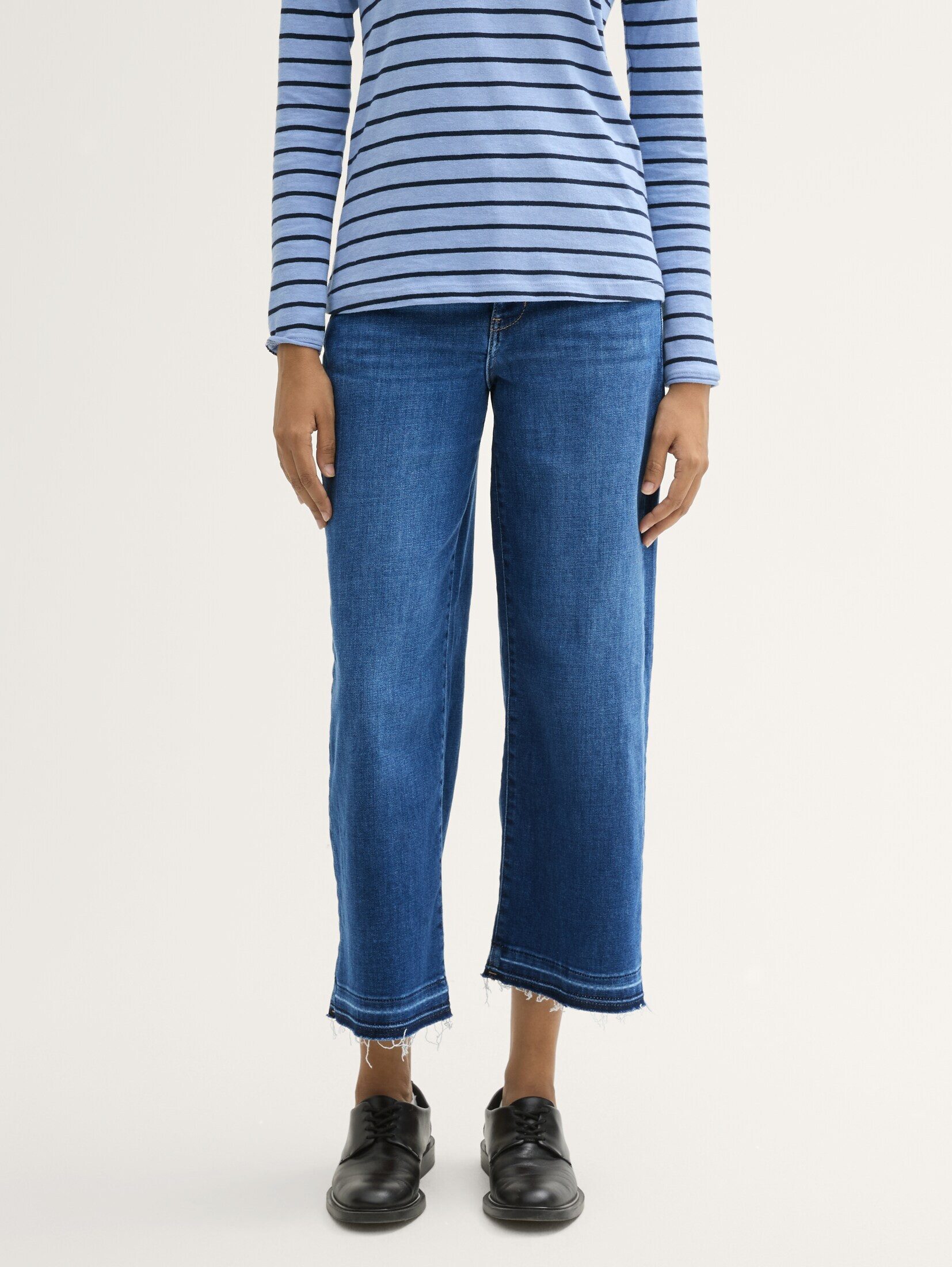 7/8-Jeans Cropped Culotte Jeans