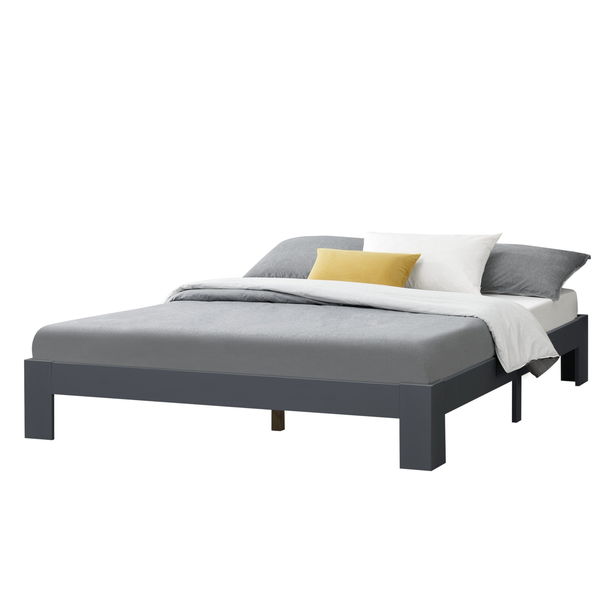 en.casa Holzbett, Raisio Doppelbett 140x200 cm günstig online kaufen