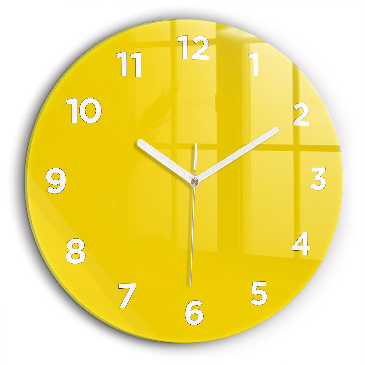 Tulup Wanduhr Modernistische Runde Glasuhr 60cm Uhr aus Gehärtetem Glas