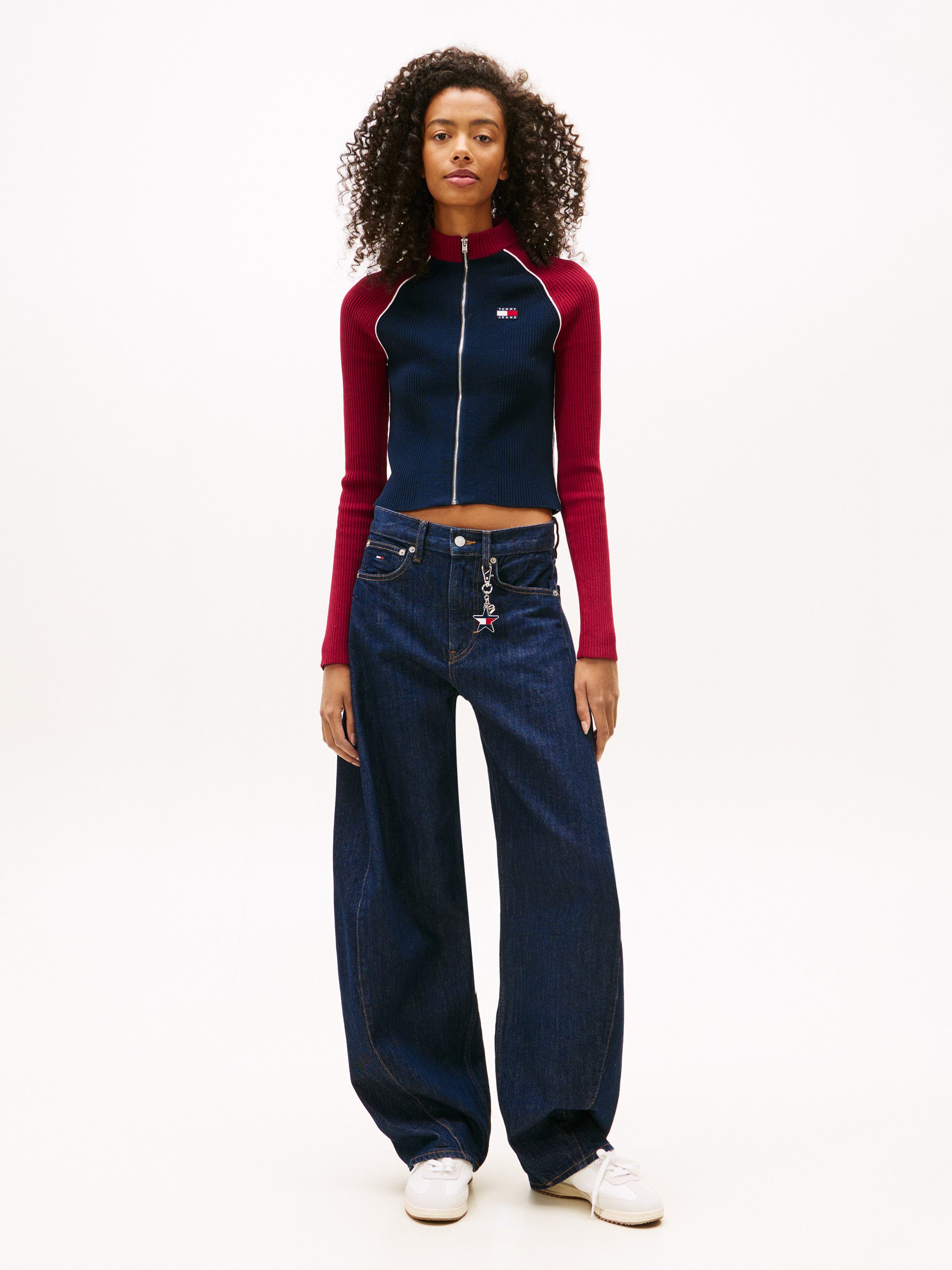 Tommy Jeans Strickjacke TJW COLORBLOCK ZIP THRU CARDIGAN