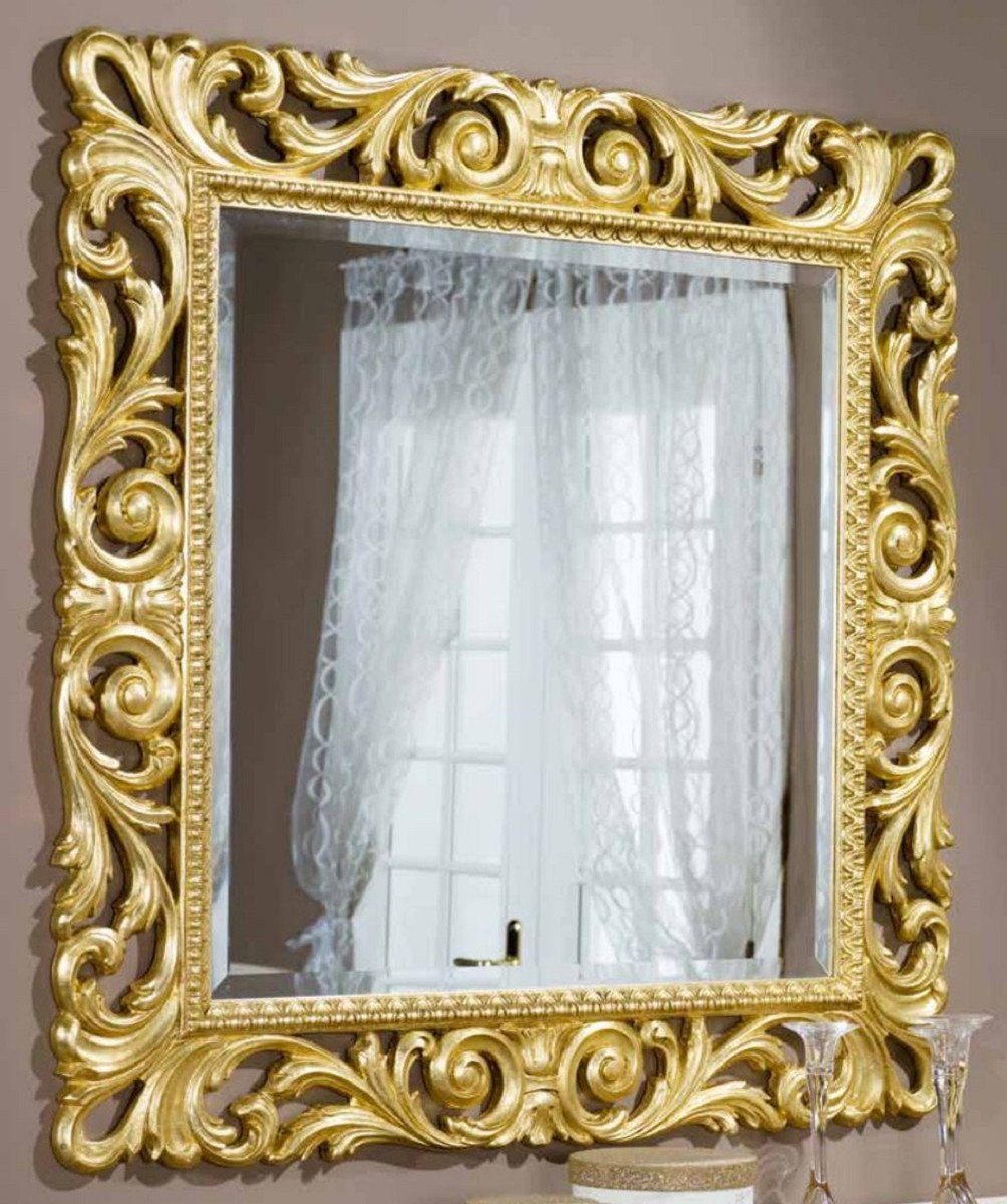 Casa Padrino Barockspiegel Luxus Barock Spiegel Gold - Handgefertigter Wandspiegel im Barockstil - Barock Möbel - Luxus Qualität - Made in Italy