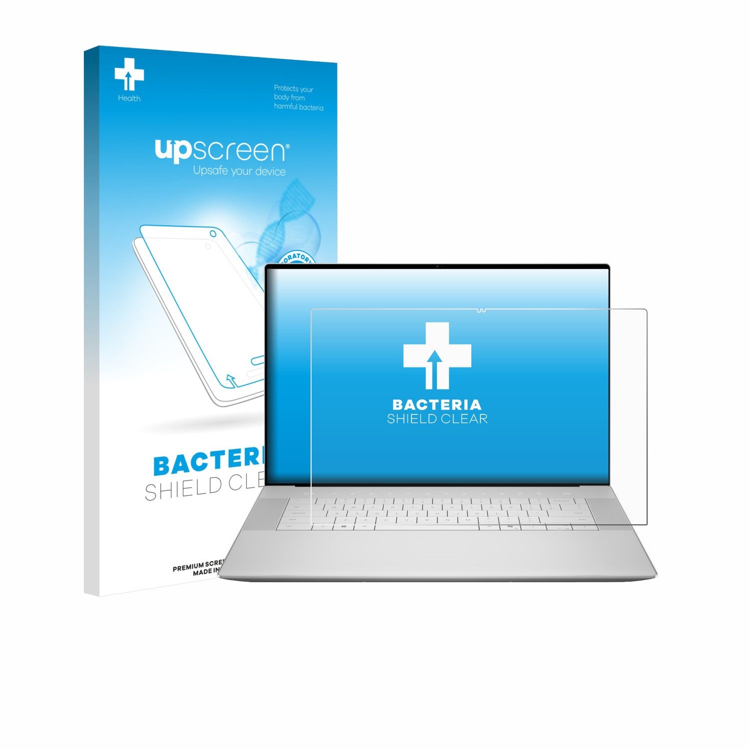 upscreen Displayschutzfolie Schutzfolie für Dell 16 Premium Laptop, Displayschutz Schutz Folie Klar antibakteriell
