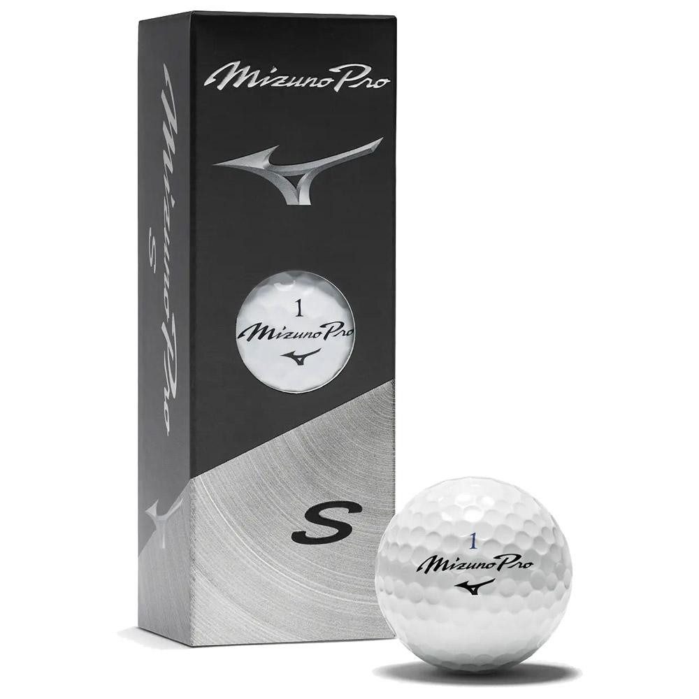 Mizuno Golfball Mizuno Pro S Golf-Ball weiß 12 Bälle 3-Layer, Präzision auf dem Grün