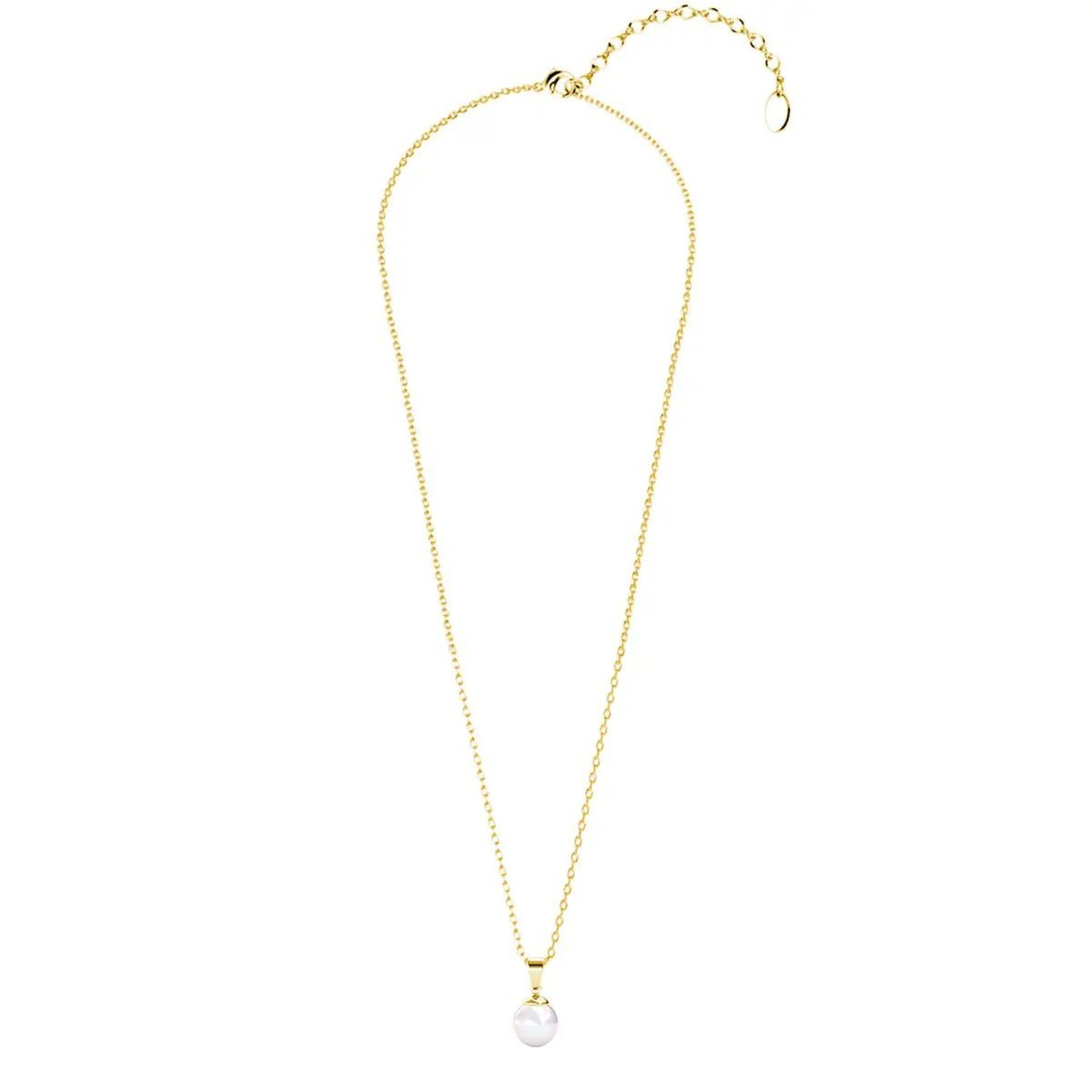 Ella Eisvogel Schmuckset 3er Perlmutt-Schmuckset: Halskette, Ohrringe, Armband, 18 Karat